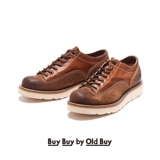 Ameica Короткая обувь ретро -ретро -низкая круглая голова, старая коровящаяся сшивая локомотив