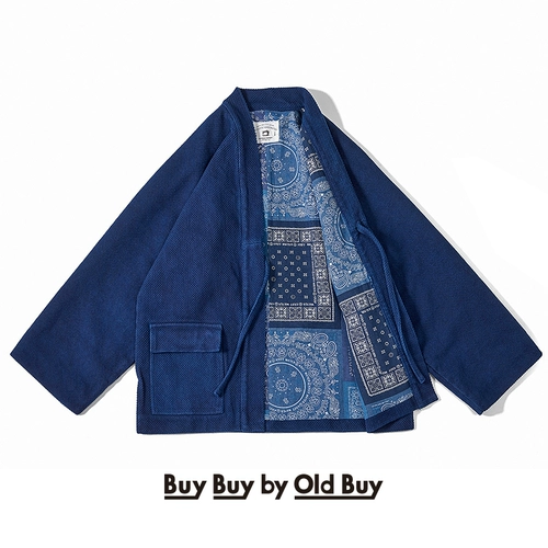 Японское ретро -индиго ручной завод синий краситель тяжелый