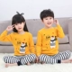 Bộ đồ trẻ em 2 bộ đồ lót cotton phục vụ tại nhà hai bộ đồ ngủ trẻ em cho bé gái mùa thu và mùa đông quần áo dài tay mùa thu