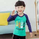 Хлопковая тонкая детская футболка для мальчиков, осеннее термобелье, топ, лонгслив, длинный рукав