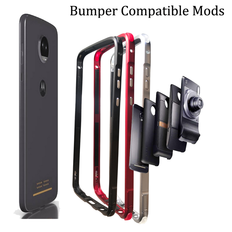 Suitable for Moto Z3 Z2 Force Z2018 Z2 Play Phone Case Aluminum Alloy Frame Compatible with Motorola Mods Module