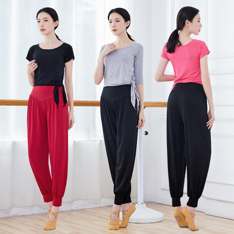 Dance suit female spring and autumn modern dance practice suit suit bundle foot robe pants bloomers student art test body suit
