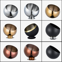 Stainless steel ashtray creative bar KTV ashtray fashionable multifunctional living room windproof cigarette cup confetti storage bucket