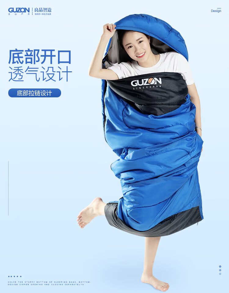 Túi ngủ Gushan dành cho người lớn du lịch ngoài trời mùa thu và mùa đông dày cắm trại cắm trại trong nhà đôi đơn bẩn túi ngủ naturehike u150