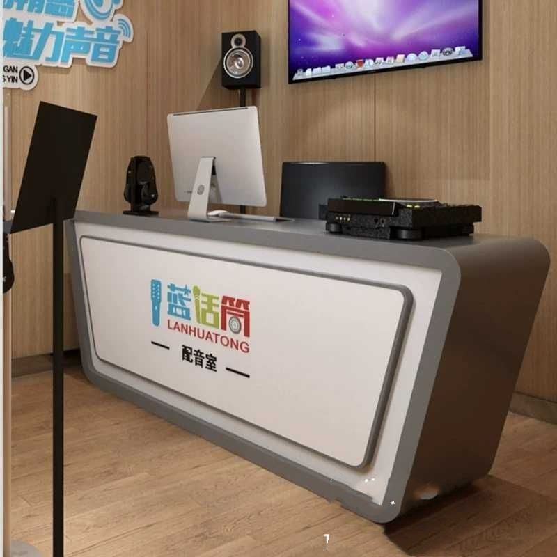 Broadcasting table news broadcaster campus studio table can be customized special-shaped live station recording station anchor station podium