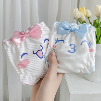 Pants Women Pure Cotton Antibacterial All-cotton New Girl Students Cute Printed Triangle Pants Low Waist Breathable Comfort And Kinder