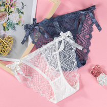 Japanese sweet lace panties womens briefs sexy temptation ultra-thin mesh low waist hot shorts panties