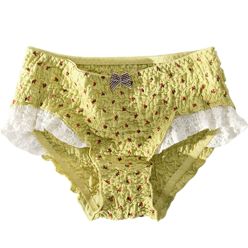 Японское нижнее белье, хлопковые милые штаны, антибактериальные дышащие трусы, кружевное белье для коррекции формы бедер