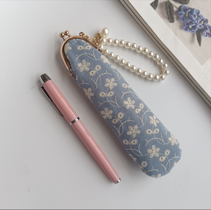 Original Chinese-Style Pen Case, Pen Bag, Protective Pouch, Storage Gift, Artistic Niche Portable Metal Pen Case Finished Product