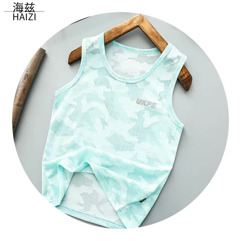 Hiz childrens mùa hè mô hình mỏng mới vest ở tốc độ con thể thao khô mồ hôi cậu bé lớn vest trẻ nhỏ không tay.