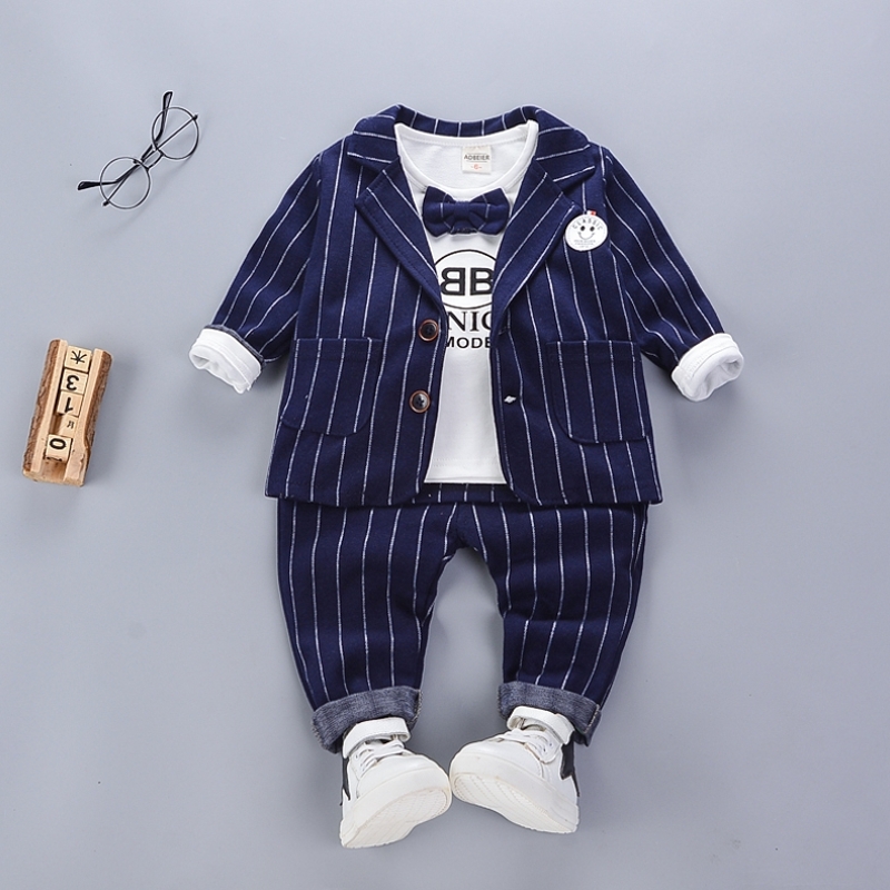 Haze Kids Set 1 Fall 2 trẻ em mùa thu ăn mặc 3 bé trai 4 Quần áo 0-5 tuổi dài tay phù hợp.