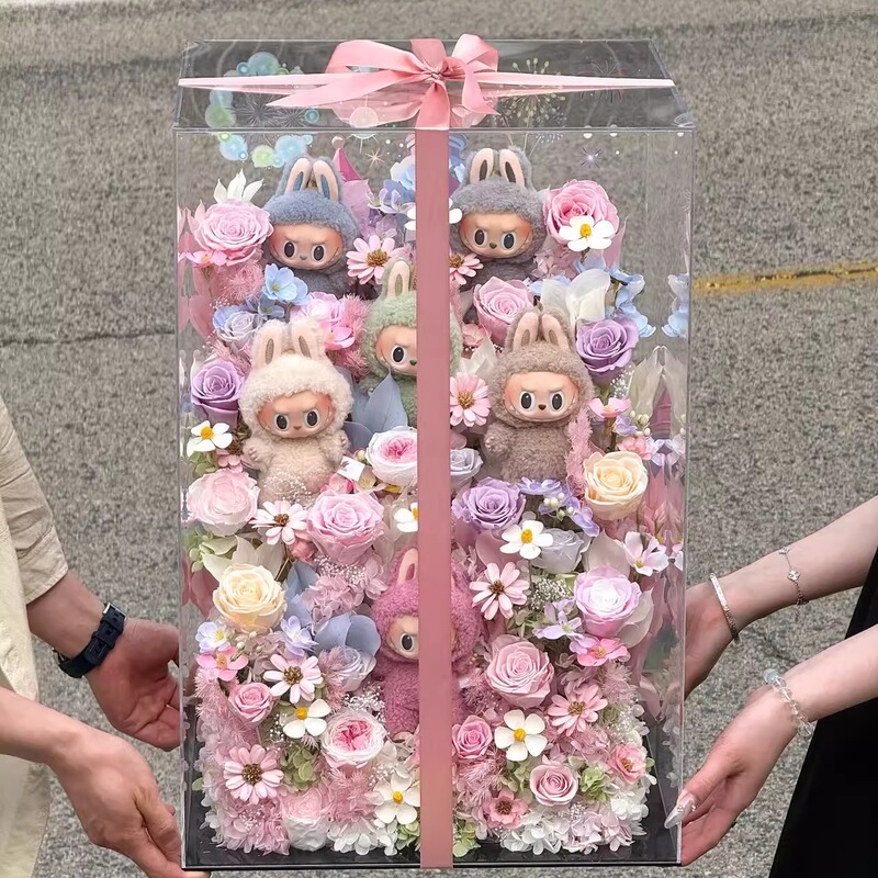 Valentine's Day Gift for Girlfriend or Best Friend: Eternal Flower, Plush Toy, Flower Box, Birthday Gift, Proposal, Commemorative Gift, Confession
