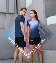 2019 new badminton suit women's short sleeve personality quick-drying fashion men's and women's breathable jacket custom printing