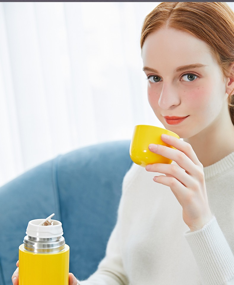 Mặt cốc nam và nữ sinh viên phiên bản Hàn Quốc của nghệ thuật tối giản dễ thương cặp đôi inox 316 - Tách bình đun nước giữ nhiệt