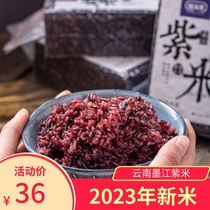Tangxiguo Yunnan Mojiang Purple Rice Planting Ancient Method Purple Rice Rice Porridge Cooking Healthy Nutrition 2023 New Rice