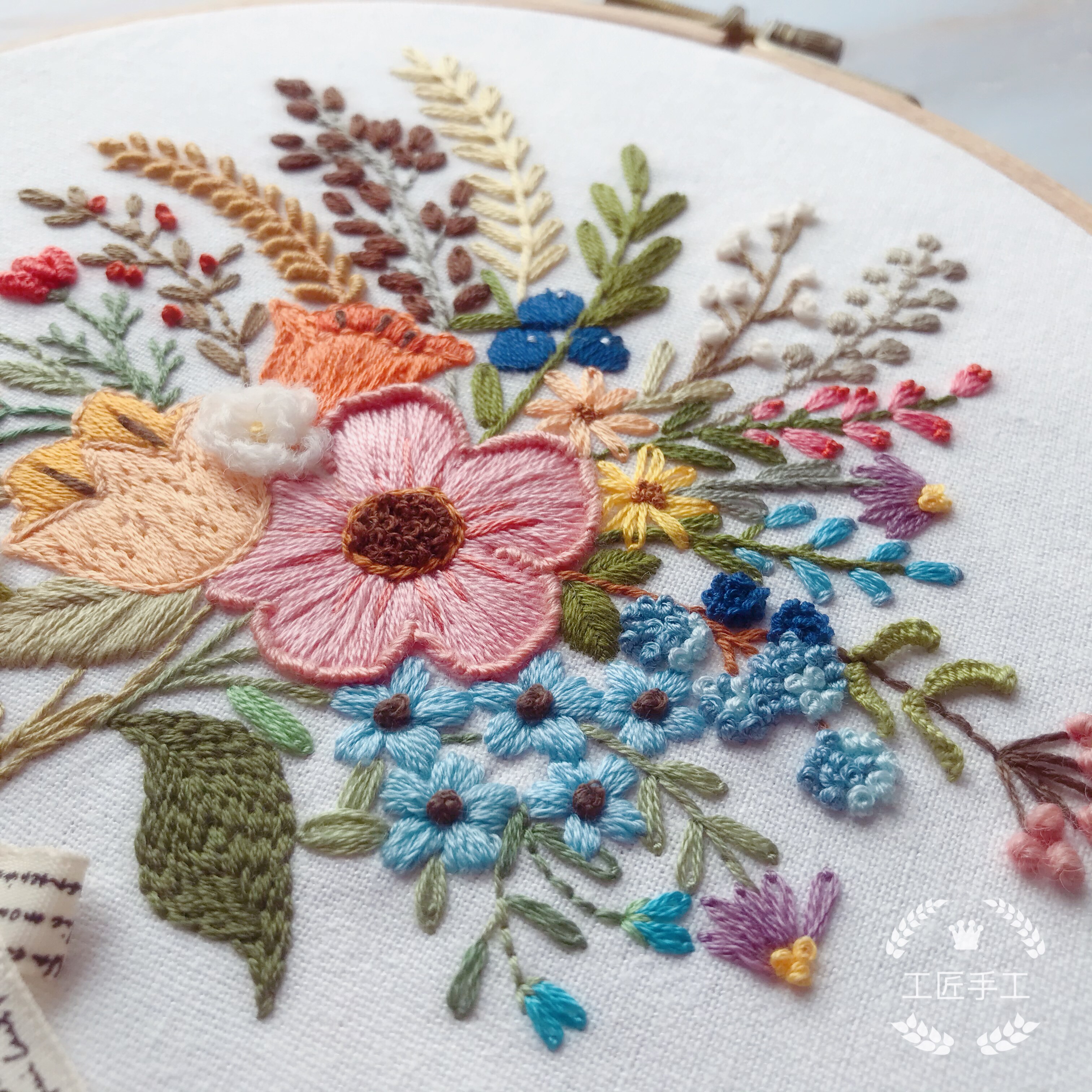 Artisan Balls Handcrafted French Four Seasons Embroidered scent of spring DIY materials bag embroidered presents