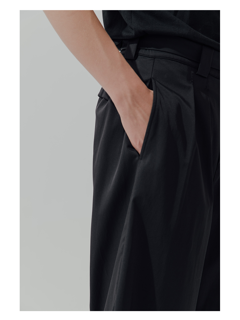 Thương hiệu thiết kế độc lập KAMI ANGER chân rộng gấp đôi quần xòe giản dị - Quần short quần thể thao nam