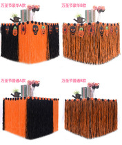 Halloween Carnival Party Table Skirt National Flag Color Birthday Banquet Hotel Scene Decoration Hawaiian Tablecloth