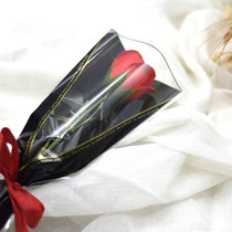 opp transparent triangle bag rose Carnation single package thick gold Penh Mothers Day flower Flower Art 1 pack 50