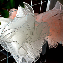 Bouquet Pearl Wave Flowers yarn Han style Ho Moon yarn Yarn Pure Color Wave 100 Pleated Lace Floral Flowers Packaging Yarn