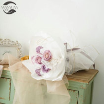 Korean-style gilt gauze floral packaging mesh pleated wavy fresh Plain grid yarn bouquet material lotus leaf yarn