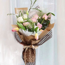 Korean high-grade mesh flower packaging material round Center net flower art material hard non-creased round hole hole hole mesh yarn