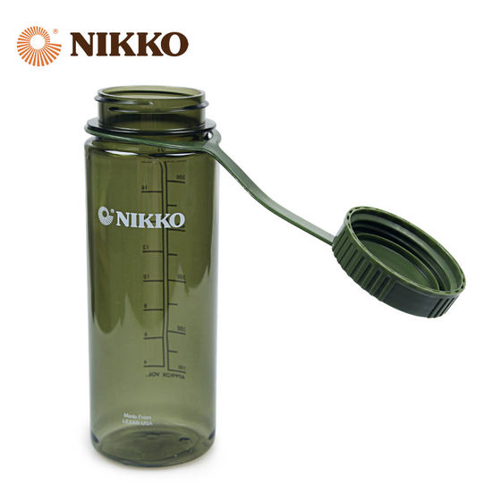 Nikko Hidaka 야외 스포츠 물병 600ML 투명 와이드 입 컵 대용량 여행 컵 고온 저항