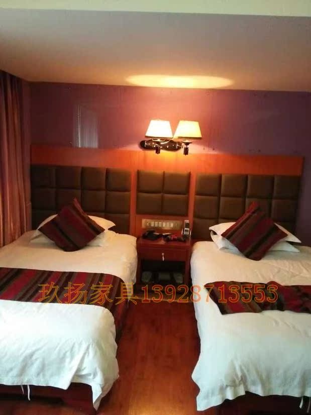 Quảng Châu Yang Yang Tùy chỉnh nội thất khách sạn Express Hotel Giường đầy đủ đặt tường nền giường cao