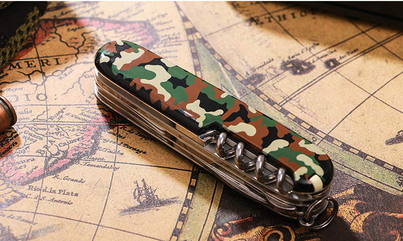 Chính hãng Vickers Thụy Sĩ Army Knife 91 MÉT Ngụy Trang Hunter Đa Chức Năng Dao 1.3713.94 Thụy Sĩ Knife Folding Knife