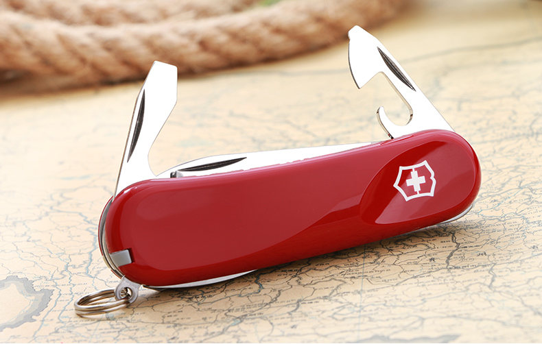 Victorinox Swiss Army Knife Chính hãng 84mm Delemon Sơ sinh ngoài trời Đa chức năng Dao gấp di động dao quân dụng