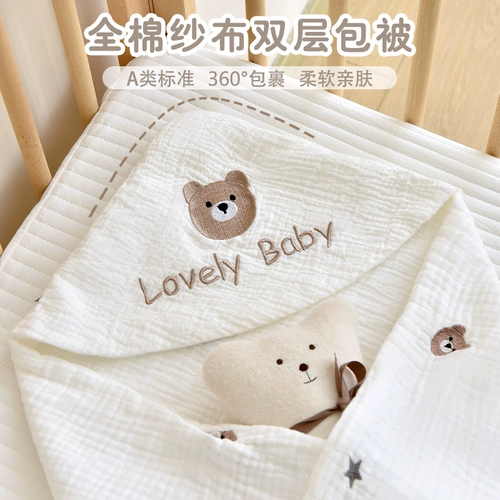 Детское тонкое хлопковое одеяло для новорожденных для младенца