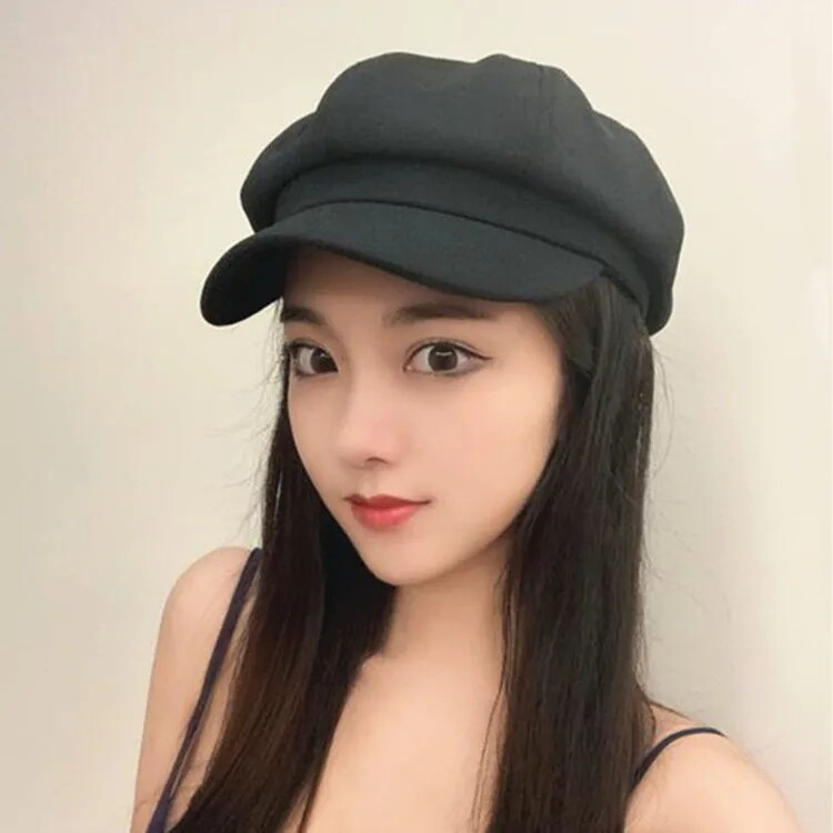 British style retro cute octagonal hat female wild fashion net red spring and summer beret Korean version Japanese painter hat