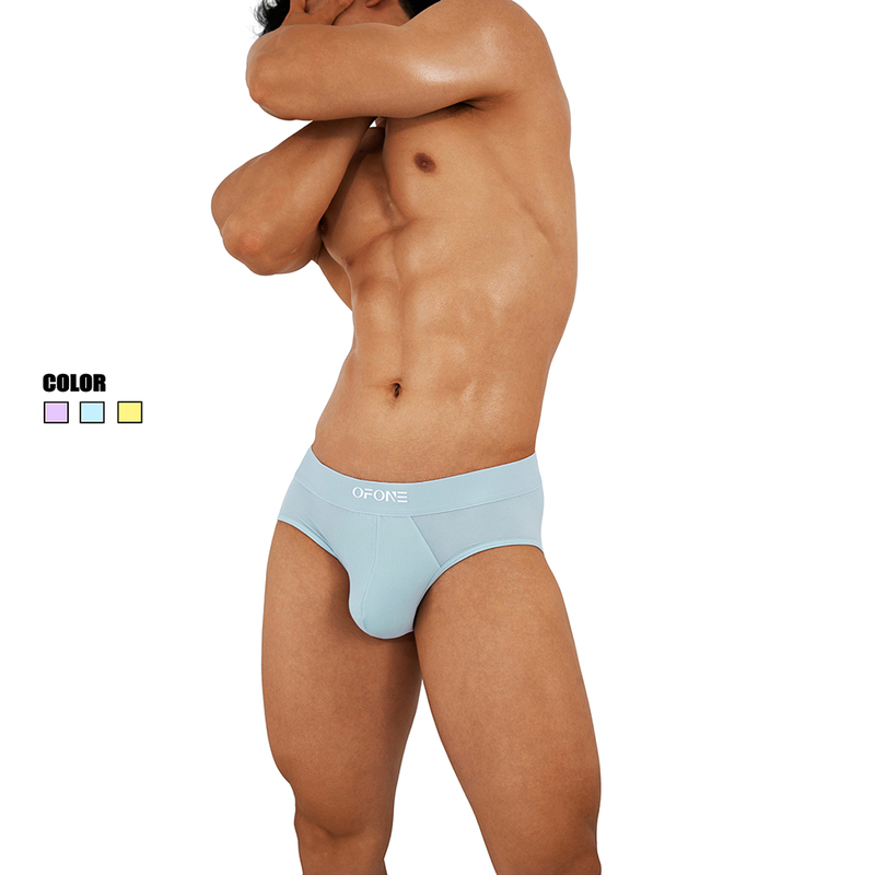 【Ofone Light Oxygen Series】100S Modal Ultra-Elastic Lightweight Sports Dopamine Color Men's Briefs