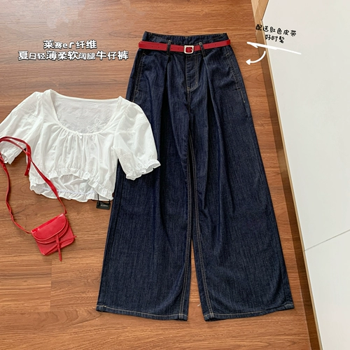 Летние штаны, джинсы, подходит для подростков, свободный крой