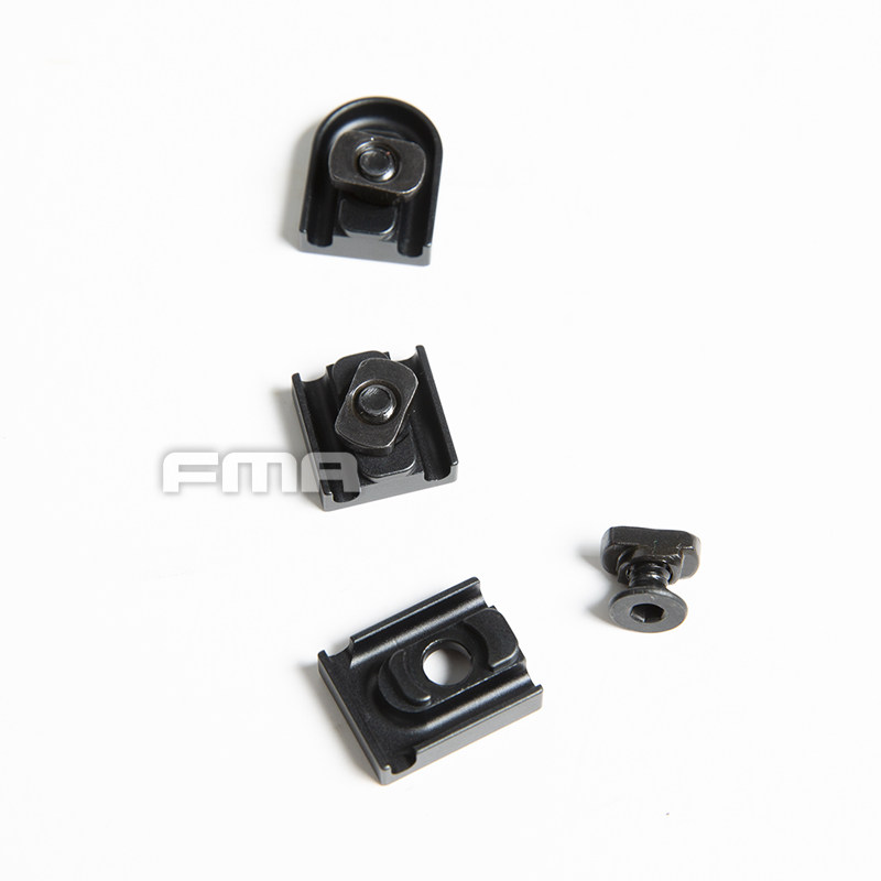FMA Nylon/Metallschiene Kabel-Organizer Schalter Kabelclip für Taschenlampe PEQ Gehäuse TB1427 Schwarz – Detail 11