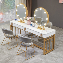 Beauty salon dressing table photo studio dedicated wedding shop photography studio double-sided mirror professional with light bulb makeup table