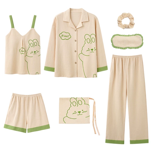 Топ с чашечками, пижама, хлопковый осенний лонгслив, летний комплект, 2025 года