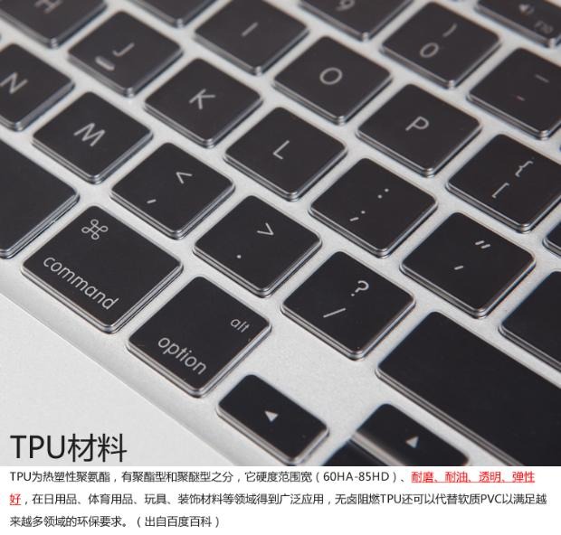 MacBook Air 11,6 inch Máy tính xách tay Apple TPU cao trong suốt phụ kiện phim bàn phím siêu mỏng