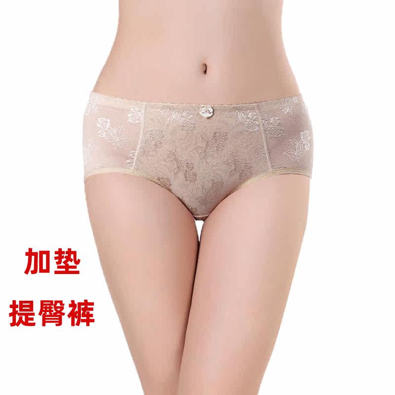 Add-pads Hip Pants No Mark antibacterial body-pants Underpants Fake Ass Hip close-up Belly Pure Cotton Beauty Glutes