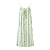 Jingyun (type cool) chemise de nuit en pur coton été femmes 2024 nouveau pyjama à bretelles style pastoral vêtements de maison