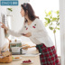 Jing Yun mới đồ ngủ nữ mùa thu cotton dài tay nhà dịch vụ phù hợp ngọt ngào lỏng lưới rộng chân phụ nữ nhà quần áo - Bên ngoài ăn mặc đồ bộ kiểu mới Bên ngoài ăn mặc
