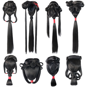 Ancient-Style Hanfu Ming-Style Bride's Back-Of-Head Wig, Beginner-Friendly, Lazy-Friendly, All-In-One Tang-Style Hair Bun
