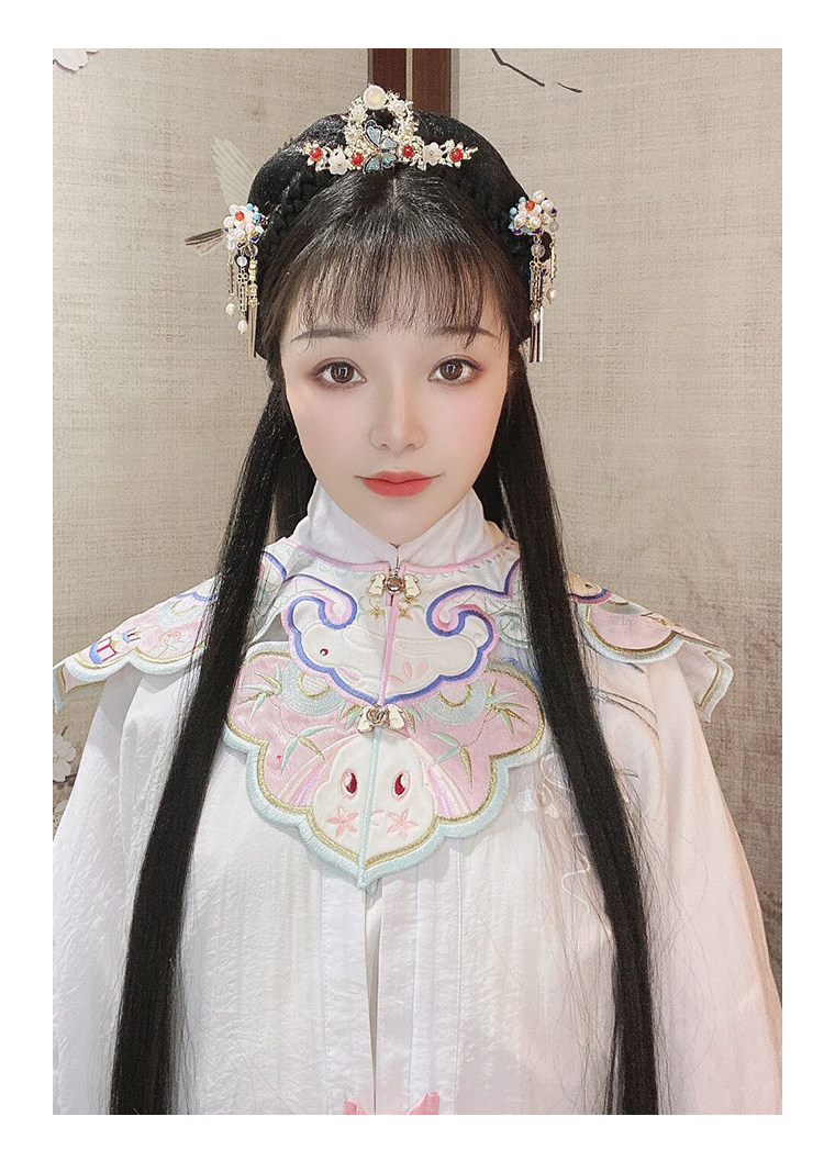 товар из китая 汉服假发发包女长直发一体式发箍头套懒人古风古装造型半发套 OTHER