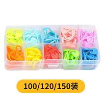 Ten-grid ten-color plastic pins Sweater knitting tools accessories Color mark buckle counting small pins Anti-release buckle needles