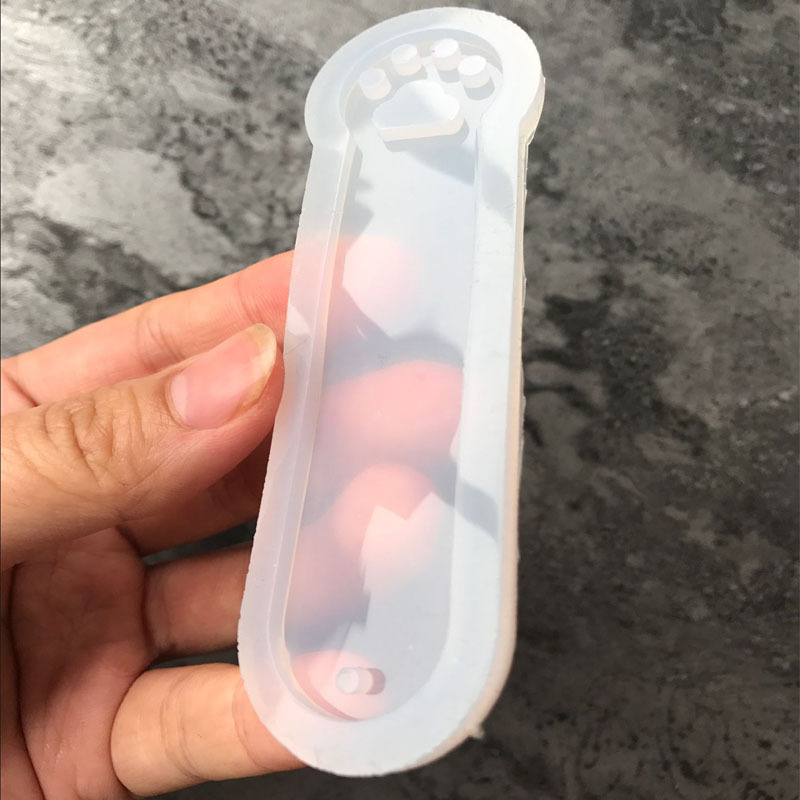 Full Mirror Trống Bookmark Khuôn Trong suốt Silicone Epoxy Khuôn DIY Hand Khuôn khuôn bánh khọt