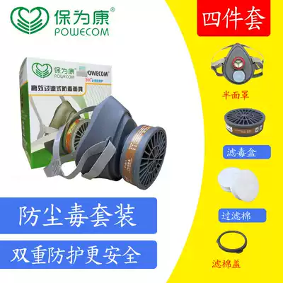 Baoweikang 3600 gas mask chemical spray paint anti paint smell activated carbon dust 3603 poison filter box P-A-1