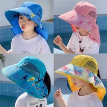 Childrens hat summer sunscreen cap UV protection baby sun hat seaside thin mesh beach hat fishermans hat