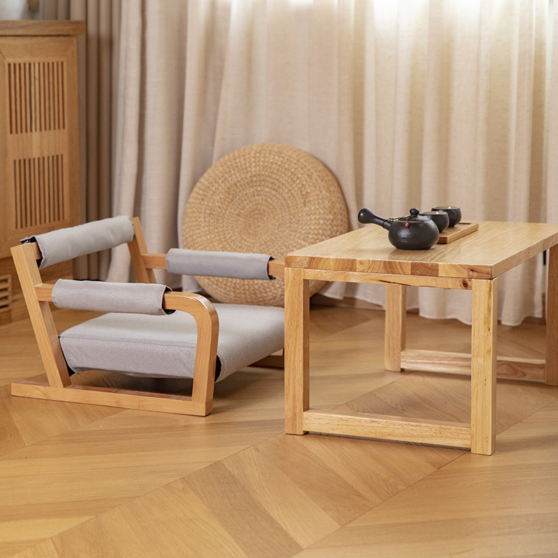 Tatami chair day style tea table close to back chair solid wood short table dwarf table tatami table small tea table and room chair