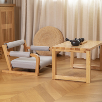 Tatami chair Japanese coffee table Backrest chair Solid wood low table Bay window table Tatami table Small coffee table Japanese room chair