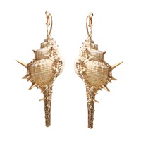 Women Exaggerated ear clip shell natural earrings jewelry